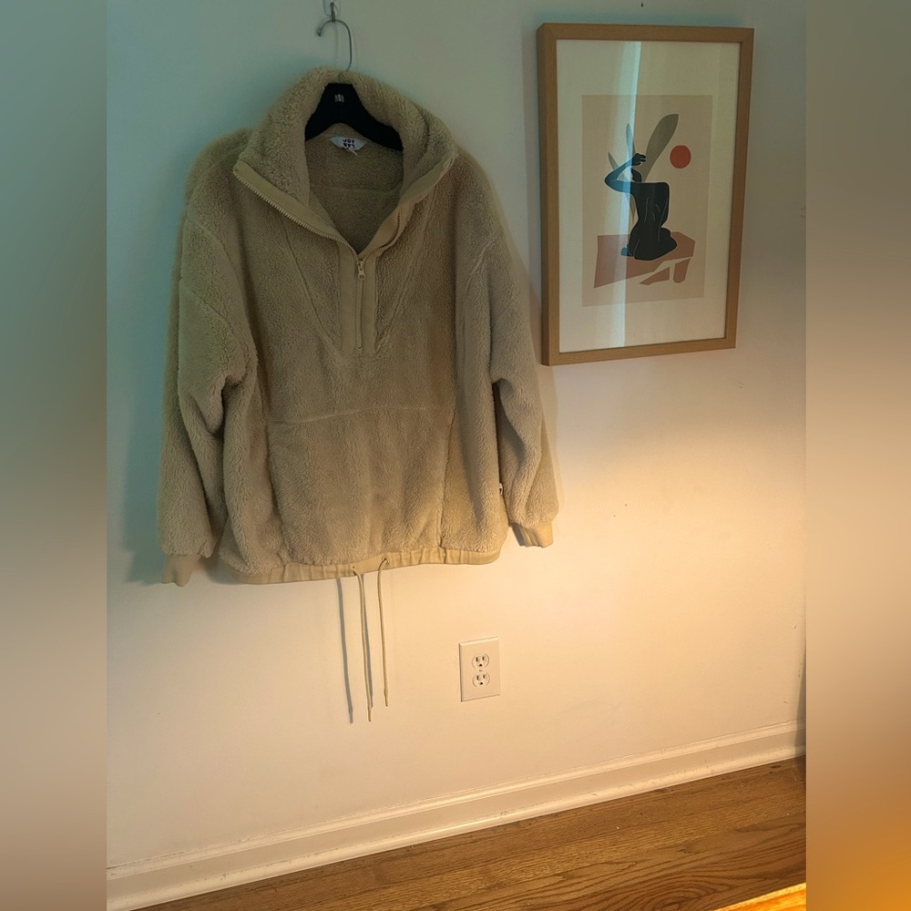 Joy Lab Women's High Pile Fleece 1/2
Zip Pullover -Ivory S